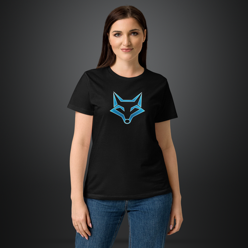 core fox dark women semi fitted blue on black with model