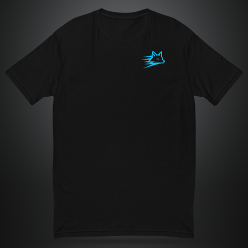 stay fox men everyday fitted tee blue on black